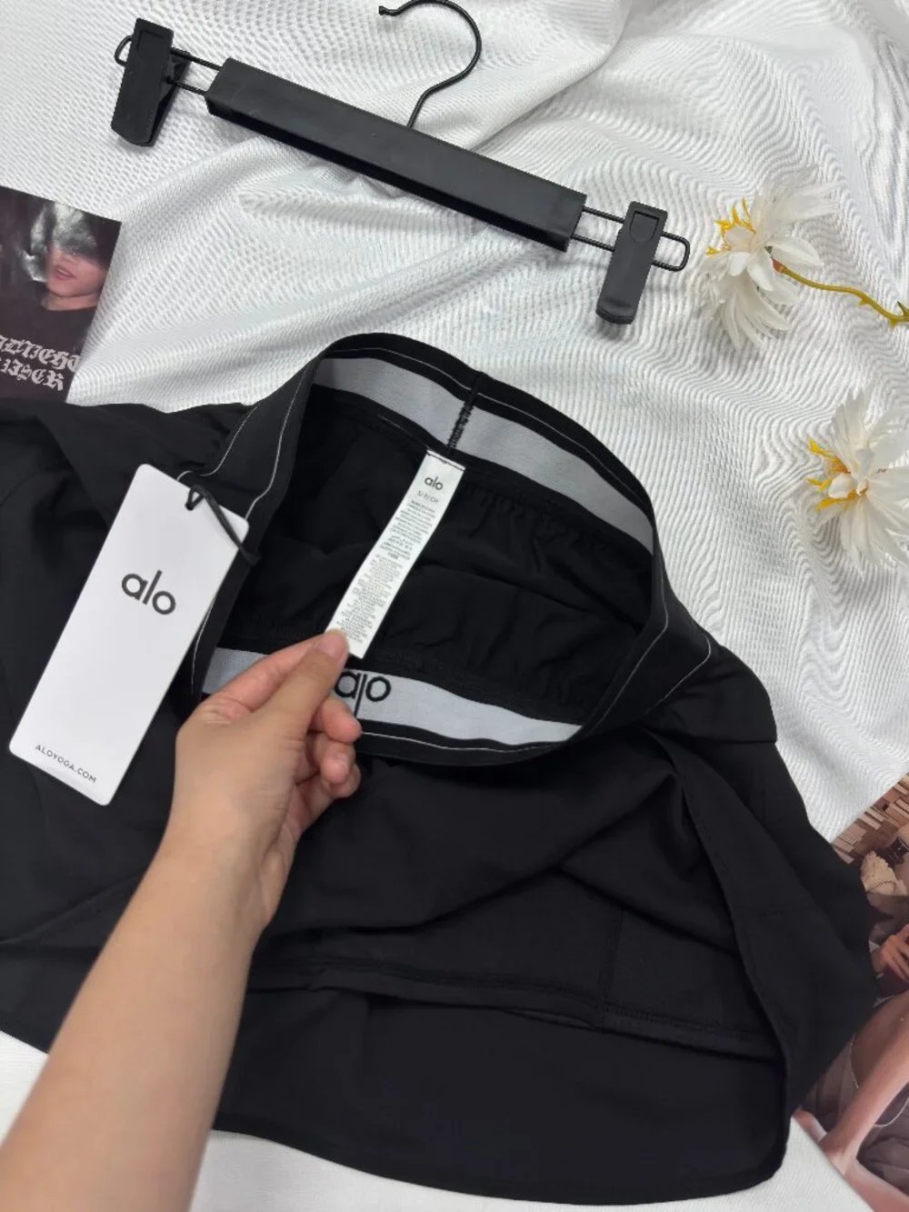 🎾NWT Alo Yoga Match Point Tennis Skirt Black🧚🏻‍♀️Stylish Sports short skirt